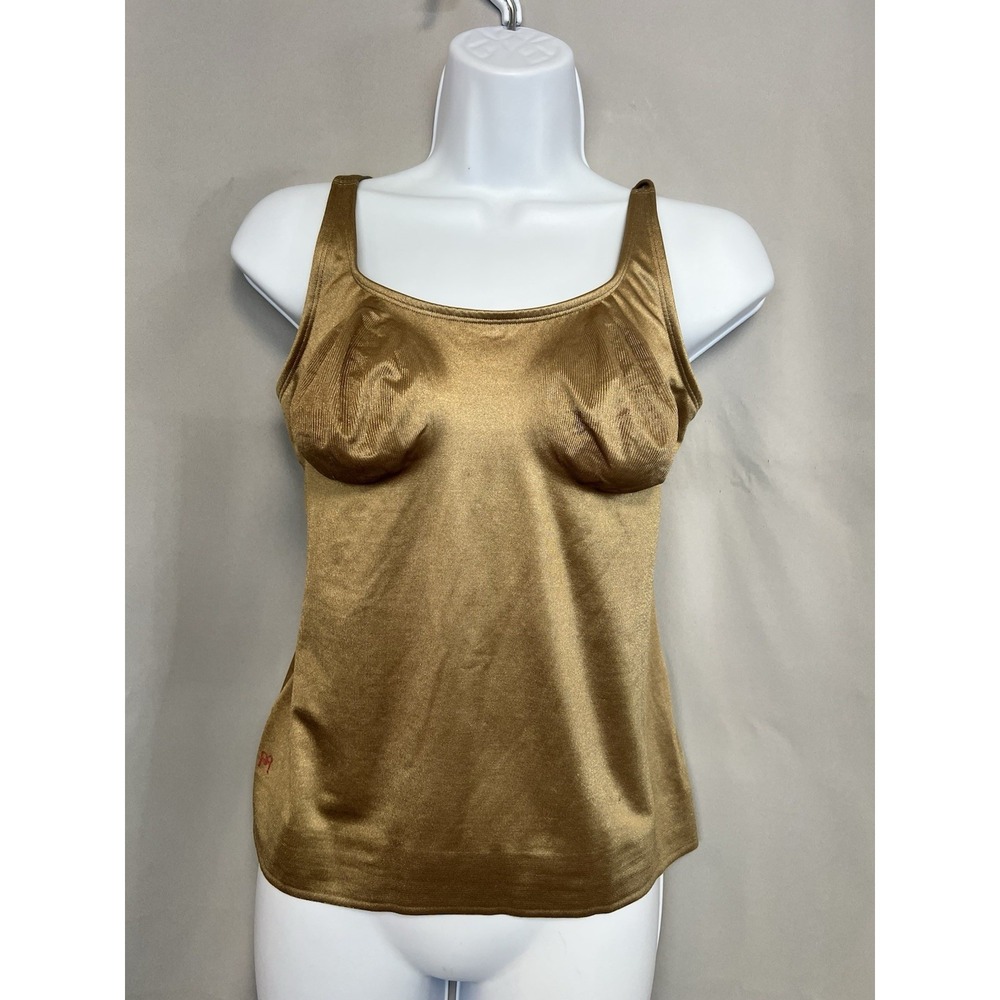 Ruby Ribbon Style Camisole Size 38 Brown Adjustable Straps